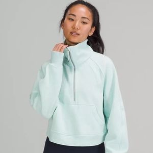 LULULEMON Scuba Oversized Funnel Neck Half-Zip | Heathered Delicate Mint